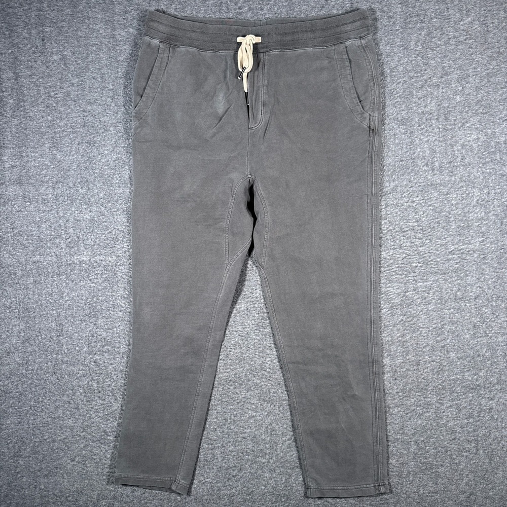 Buck Mason Sweatpants Mens XL Gray Brushed Loopback Tapered Jogger Drawstring